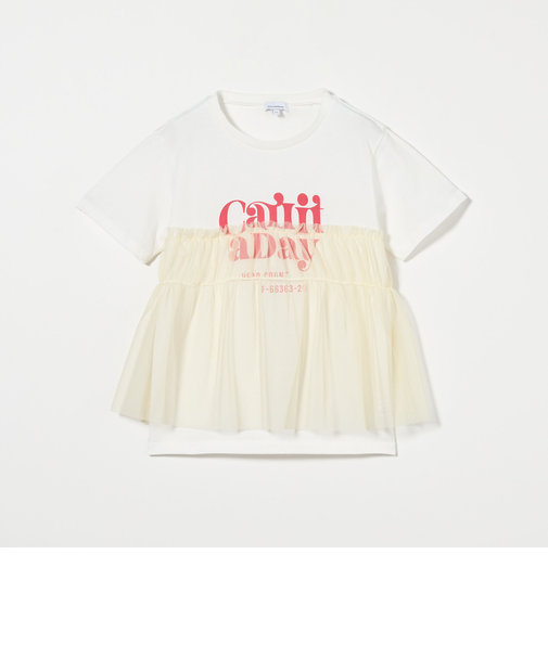 チュール ドッキング Tシャツ / キッズ  100cm-160cm