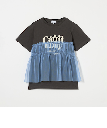 チュール ドッキング Tシャツ / キッズ 100cm-160cm