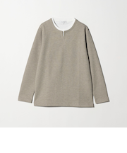 メランジ ジャガード フェイクレイヤード キーネックカットソー＜A DAY IN THE LIFE＞