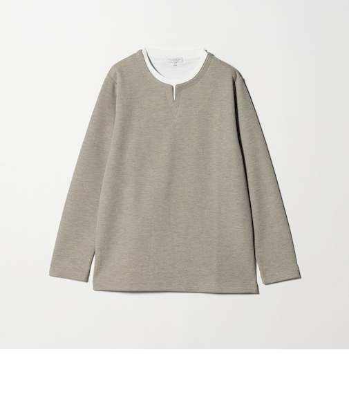 メランジ ジャガード フェイクレイヤード キーネックカットソー＜A DAY IN THE LIFE＞