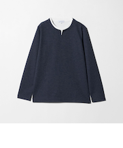 メランジ ジャガード フェイクレイヤード キーネックカットソー＜A DAY IN THE LIFE＞