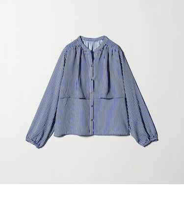 レイヤードヨーク スキッパー シャツブラウス <A DAY IN THE LIFE>