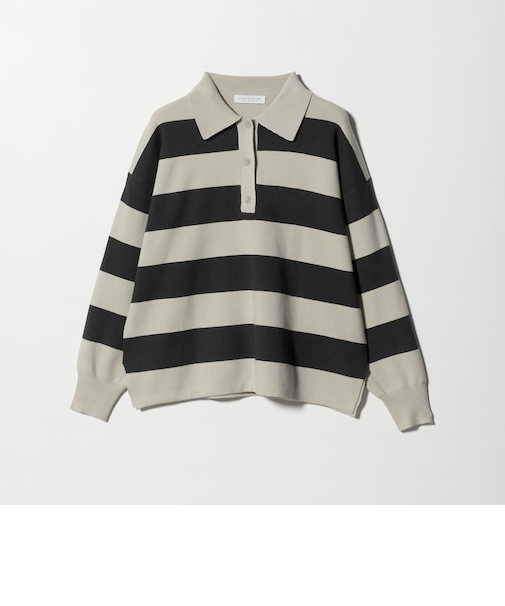 バイカラー ニットポロ ＜A DAY IN THE LIFE＞