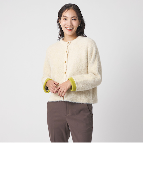 ダブルフェイス フェザー カーディガンジャケット ＜A DAY IN