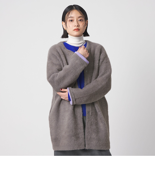 ダブルフェイス フェザーニットコート ＜A DAY IN THE LIFE