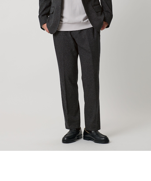 メランジ ジャージーツイル ノープリーツ スラックス-セットアップ対応-<A DAY IN THE LIFE>