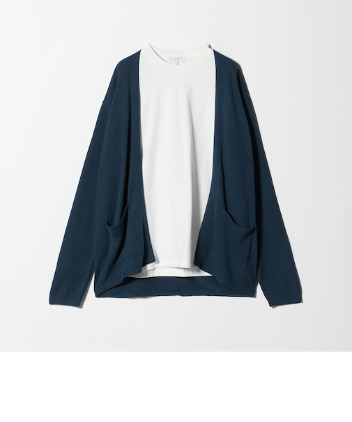 ハイゲージ カーディガン＋Tシャツ -セットアイテム・ハンドウォッシャブル-＜A DAY IN THE LIFE＞