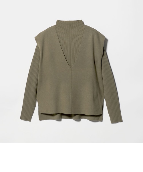 【OLIVE】モヘヤブレンド ミックスカラーベスト モヘヤブレンド ミックスカラーベスト