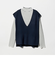 ベスト＋ハイネックニット ‐ウォッシャブル‐＜A DAY IN THE LIFE＞