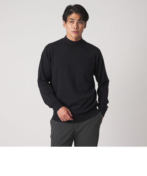 テンジク モックネック ニット-ウォッシャブル-＜A DAY IN THE LIFE＞