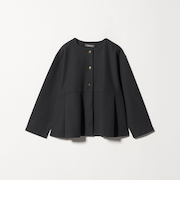 ニットメルトン ペプラム ショートコート ＜A DAY IN THE LIFE＞