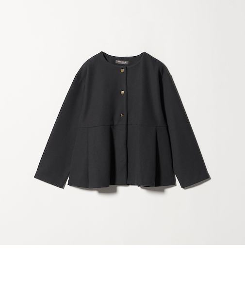 ニットメルトン ペプラム ショートコート <A DAY IN THE LIFE>