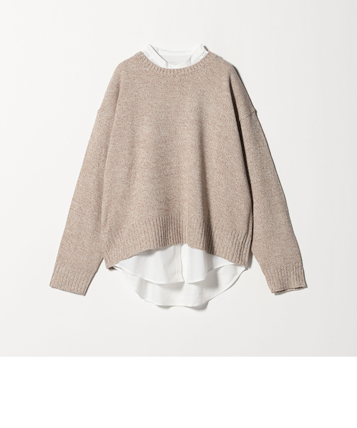 バルキーアクリル ニット+シャツ ‐ウォッシャブル‐<A DAY IN THE LIFE>