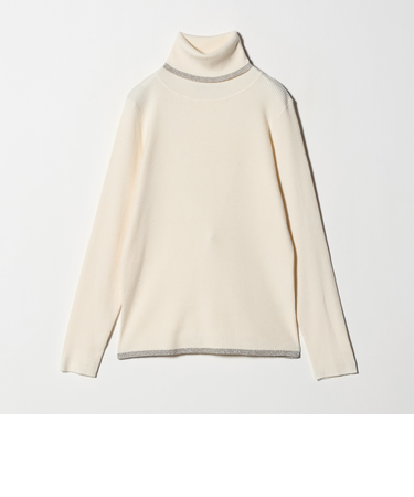 ハイゲージ リブ ラメライン タートルニット ‐ウォッシャブル‐＜A DAY IN THE LIFE＞