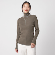 ハイゲージ リブ ラメライン タートルニット ‐ウォッシャブル‐＜A DAY IN THE LIFE＞