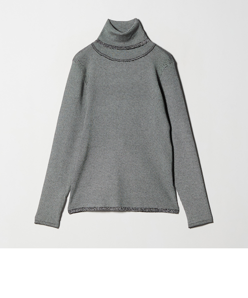 ハイゲージ リブ ラメライン タートルニット ‐ウォッシャブル‐<A DAY IN THE LIFE>