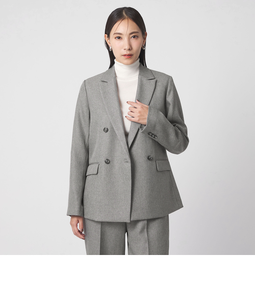 ツイードライク ダブルジャケット ‐ウォッシャブル・セットアップ対応