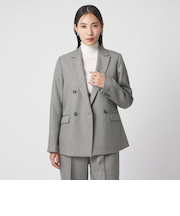 ツイードライク ダブルジャケット ‐ウォッシャブル・セットアップ対応‐ ＜A DAY IN THE LIFE＞