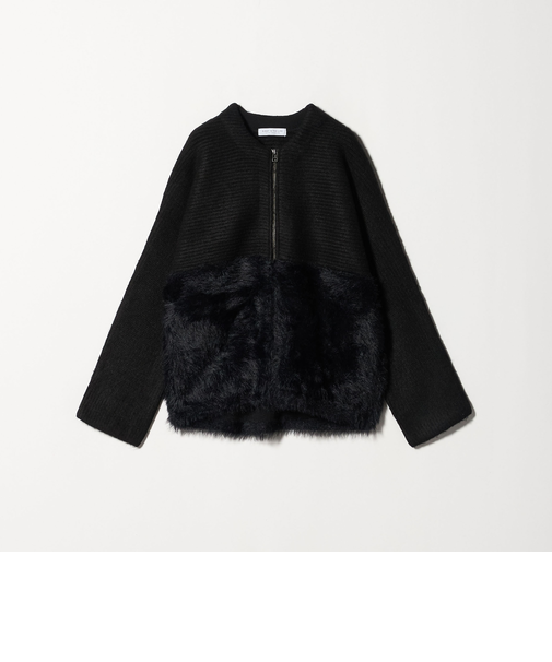 ガーター×フェザー ジップカーディガン ＜A DAY IN THE LIFE＞