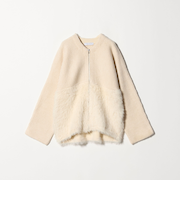 ガーター×フェザー ジップカーディガン ＜A DAY IN THE LIFE＞