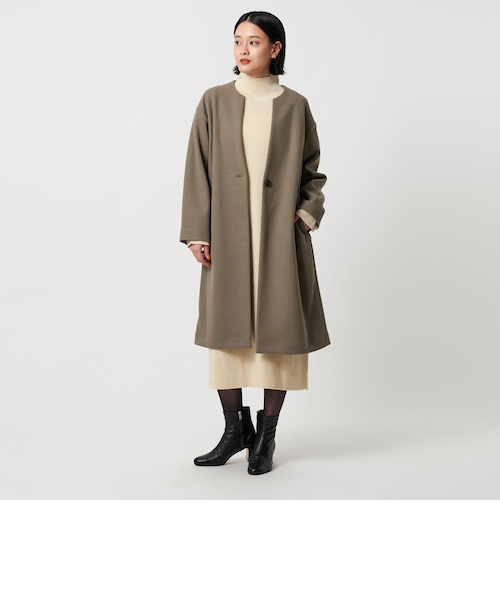 ウールブレンド ノーカラーミドルコート ウールブレンド ノーカラーミドルコート｜ユナイテッドアローズ