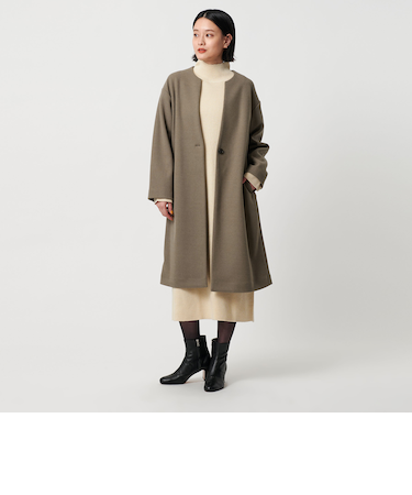 ニットメルトン キーネックコート <A DAY IN THE LIFE>