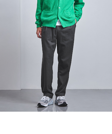 ツイル サキソニー オールギャザー イージーパンツ -ストレッチ・防しわ-