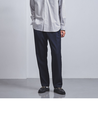 ツイル サキソニー オールギャザー イージーパンツ -ストレッチ・防しわ-