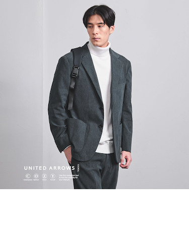 テック コーデュロイ シングル 2ボタン テーラードジャケット UA COZY- ウォッシャブル・ストレッチ・防しわ(着用しわ)-