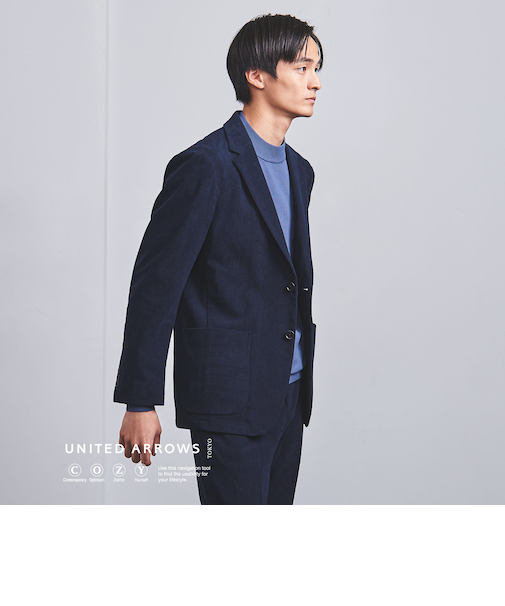 テック コーデュロイ シングル 2ボタン テーラードジャケット UA COZY- ウォッシャブル・ストレッチ・防しわ(着用しわ)-