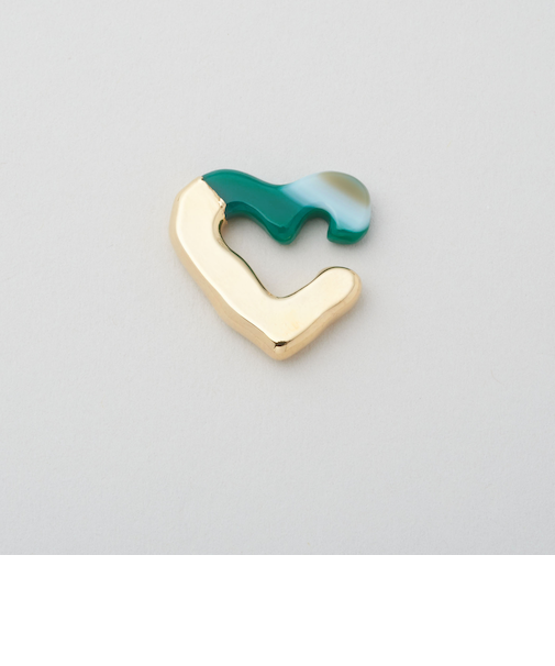 <PREEK>HOW RAW HEART STONE EAR CUFF/イヤーカフ