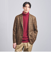LANIFICIO ROMA/ジャージ ファンシーチェック シングル2B ジャケット T-MODEL
