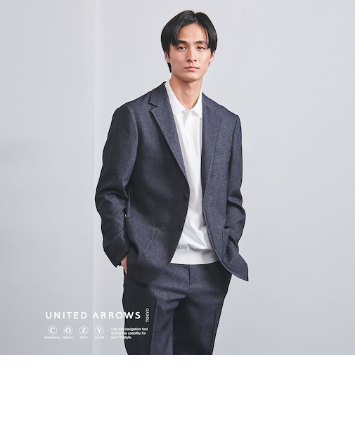 テック デニムライク シングル 2ボタン テーラードジャケット UA COZY -撥水・ウォッシャブル-