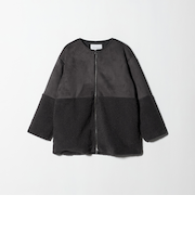 フェイクムートン ボア ノーカラーコート ＜A DAY IN THE LIFE＞