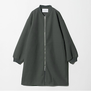 ニットメルトン ロングブルゾン