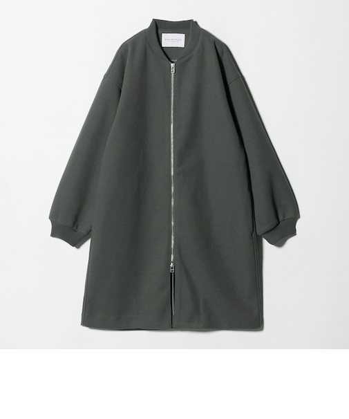 ニットメルトン ロングブルゾン