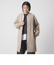 ニットメルトン ロングブルゾン