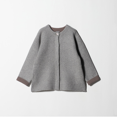 ダブルフェイス ニット ショートコート <A DAY IN THE LIFE>