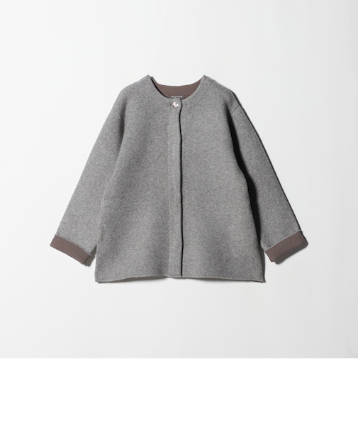 ダブルフェイス ニット ショートコート <A DAY IN THE LIFE>
