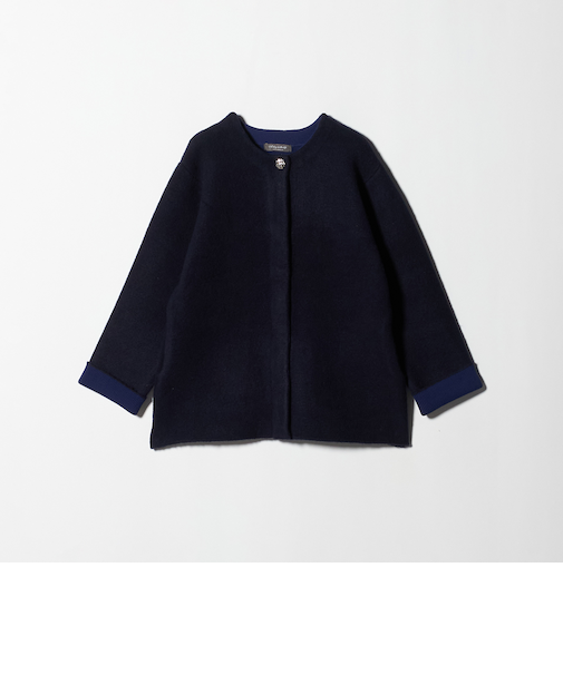 ダブルフェイス ニット ショートコート ＜A DAY IN THE LIFE＞