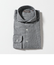 チェック フラノ カッタウェイカラーシャツ-イージーケア-＜A DAY IN THE LIFE＞