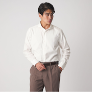 メランジ フラノ カッタウェイカラーシャツ-イージーケア-＜A DAY IN THE LIFE＞