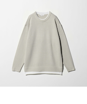 ミドルゲージ フェイクレイヤード ニット-ウォッシャブル-＜A DAY IN THE LIFE＞