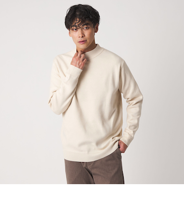 ハイゲージ ミラノリブ モックネックニット-ウォッシャブル-<A DAY IN THE LIFE>