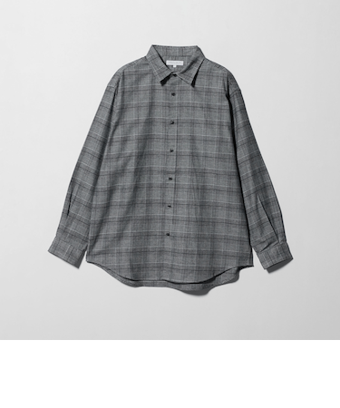 コットンネル パターン リラックスシャツ-イージーケア-<A DAY IN THE LIFE>