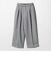 メランジ ツイードライク 2タック ワイドパンツ ‐ウォッシャブル‐＜A DAY IN THE LIFE＞