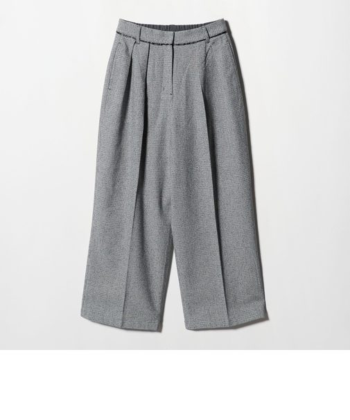 メランジ ツイードライク 2タック ワイドパンツ ‐ウォッシャブル‐<A DAY IN THE LIFE>