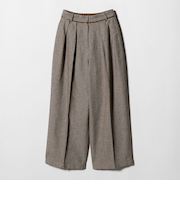 メランジ ツイードライク 2タック ワイドパンツ ‐ウォッシャブル‐＜A DAY IN THE LIFE＞