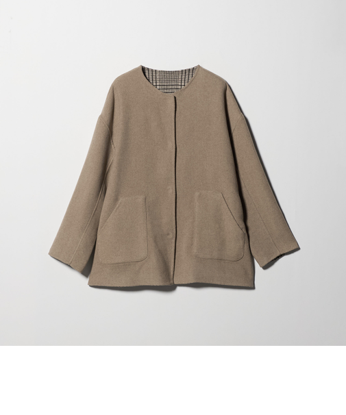 リバー ノーカラーコート ‐リバーシブル‐＜A DAY IN THE LIFE＞