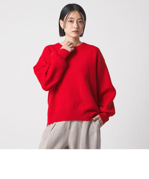 STONE  赤 クルーネックセーター zz-18747_300-1.jpg?1662025526